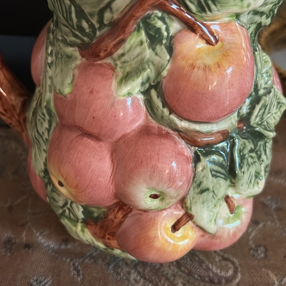 Vintage World Bazaar Inc 3-D Apple Themed Ceramic Pitcher - Picture 2 of 15